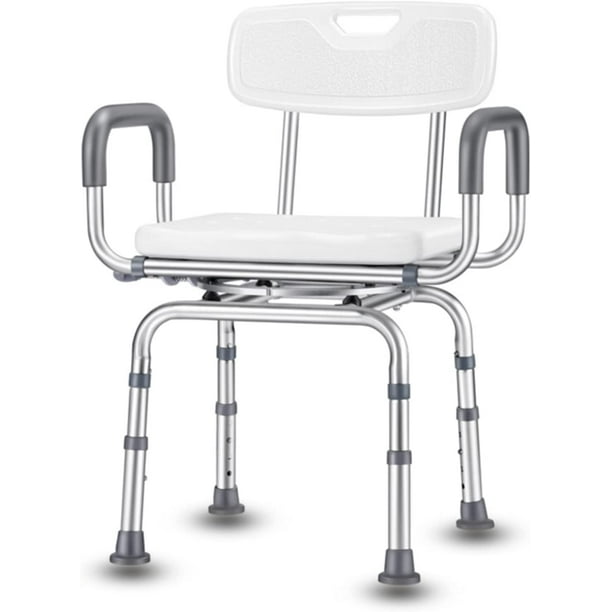 HUIXIAN 360° Swivel Shower Chair, Adjustable Shower Seat Heavy Duty