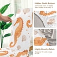 thumbnail image 5 of Yayeee 2 Pack Dining Chair Covers Stretch Parson Chairs Slipcovers Seat Protector, Orange Seahorse, 5 of 6