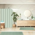 thumbnail image 6 of 9 Pcs Bathroom Accessory Set Shower Curtain and 12 Hooks Table Trash Can Soap Dispenser Soap Dish Non Slip Bathroom Rugs Cup and Cotton Swab Holder Complete for Bathroom Decor (Sage Green), 6 of 14