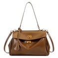 thumbnail image 5 of Bolsos de mano de cuero suave, ligeros y de lujo para mujer, de gran capacidad, estilo retro, para ir al trabajo, tipo bandolera, 2025, 5 of 5