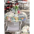 thumbnail image 4 of Outdoor Tablecloth with Umbrella Hole and Zipper, Easter Round Table Cloth 60 Inch Waterproof Tablecloth, Spring Grey Bunny Colorful Eggs Tree Butterfly Picnic Table Cover for Patio Camping, 4 of 7