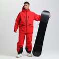 thumbnail image 6 of Xfvqtps Men Snowboard Jacket Ski Coat Zipper Multiple Pockets Waterproof Snow Jackets Winter Hooded Mountain Coat Red, 6 of 9