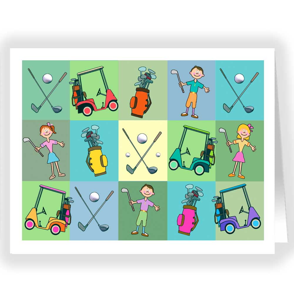 Golf Note Card 18 Boxed Cards & Envelopes