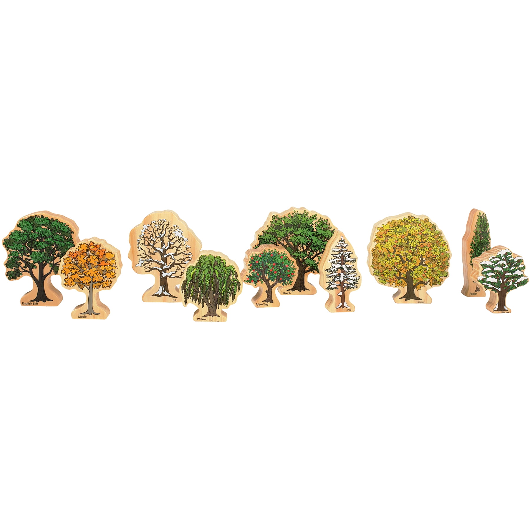 The Freckled Frog Trees of All Seasons Wooden Blocks - Set of 10 - Ages 2+