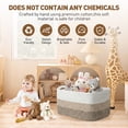 thumbnail image 3 of Large Blanket Basket, 22"x12"x17"(75L) Rectangle Woven Baskets for Storage, Cotton Rope Basket for Living Room, Toy Basket with Handle, Basket for Organizing(Gradient Brown), 3 of 7