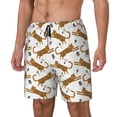 thumbnail image 2 of Uemuo Leopard Print Pattern Mens Swim Trunks Quick Dry Board Shorts with Mesh Lining, Stretch Beach Shorts Quick Dry No-Chafing Board Shorts-3X-Large, 2 of 9