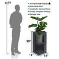 thumbnail image 6 of Wallowa Tall Outdoor/Indoor Planter Box, Rectangular, 14x14x30 Inches, 35 lb, Gray Metal, 6 of 6