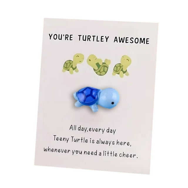 CTDWNT Carte de Câlin et de Réconfort Tortue de Poche, Youre Tortue Géniale, Cartes de Remerciement Carte de Vœux, Jeton de Câlin de Poche et Carte de Vœux pour Amis Famille