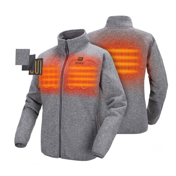 ORORO ORORO Women's Heated JacketFull Zip Fleece Jacket with Battery Pack