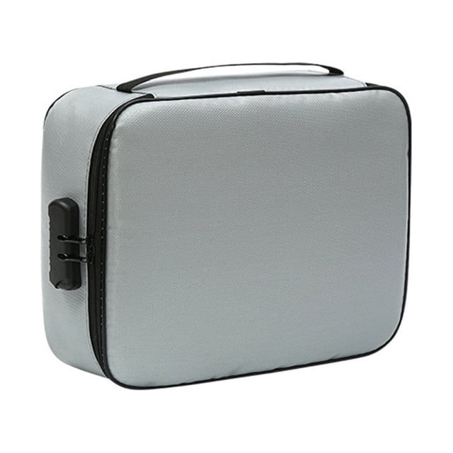 Naiovety Bolsas de almacenamiento de viaje, organizador impermeable multicapa, cremallera, maleta práctica, bolso para el hogar, amplia Almacenamiento y organización del hogar Triple gris