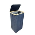 thumbnail image 1 of Jessar - Laundry Basket with Inner Bag and Lid, Denim, 1 of 3