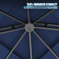 thumbnail image 6 of Sunmthink Outdoor Gazebo for Patio 8'x8', Metal Frame Canopy with Double Roofs, Heavy Duty Party Tent and Shelter with Mosquito Netting and Privacy Screen for Backyard,Garden,Deck (Blue), 6 of 9