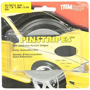1/8" Gloss Black Vinyl Pinstriping Tape – 32ft Roll, Car Styling, Racing Stripes