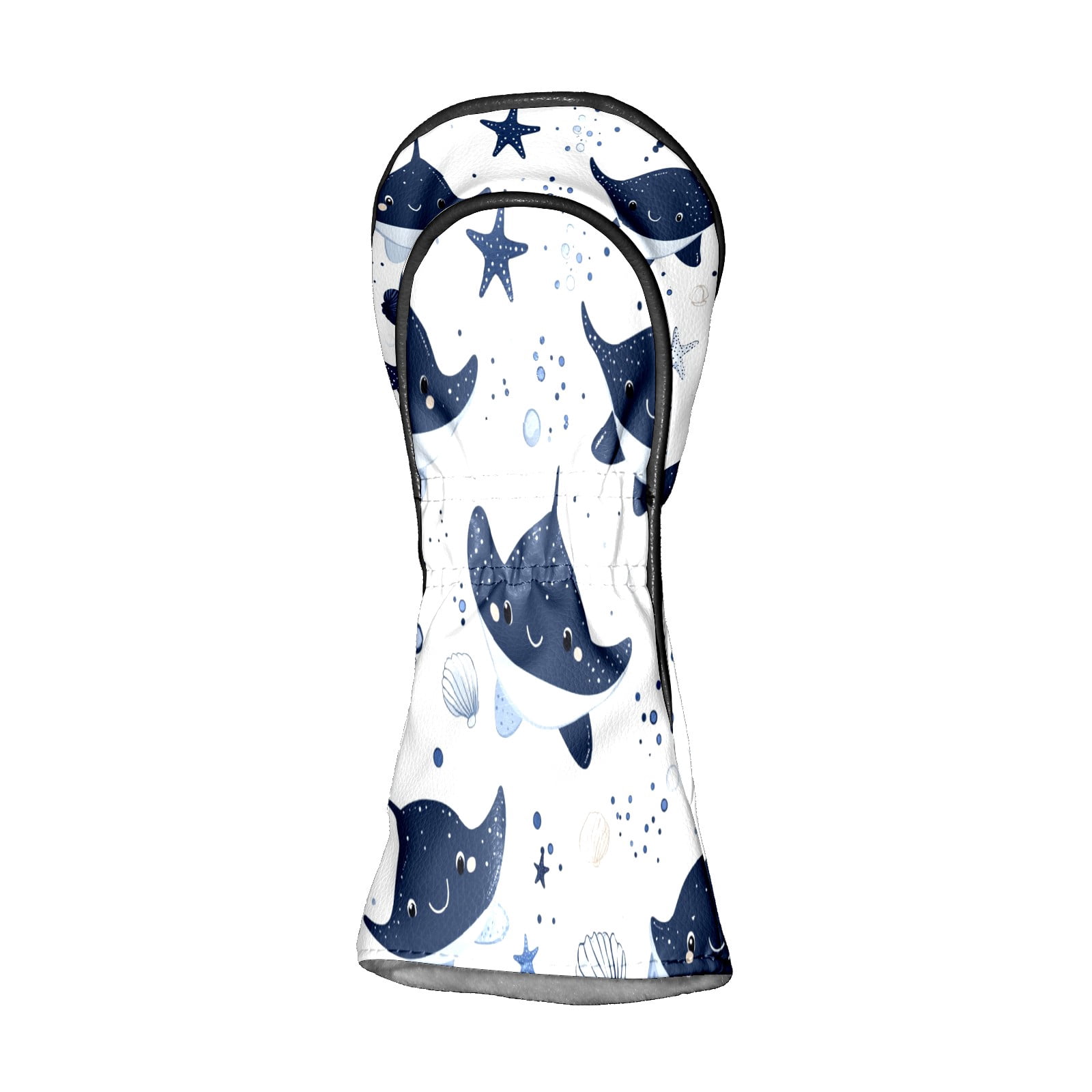 Golf Club Covers PU Leather Waterproof Head Covers for Fairway Woods Hybrids Bat Fish