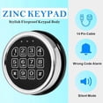 thumbnail image 3 of Safe Lock Replacement, Zinc Alloy Keypad Lock with Solenoid Access,14 Ribbon Cable Motherboard & Reset Button Lock Set, 3 of 6