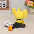 thumbnail image 3 of Juguete de peluche de monstruo de gatito, postura sentada heterocromática de 5 pulgadas, León eléctrico amarillo, pequeño gato León azul, muñeco de trapo bonito, 3 of 5