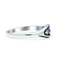 thumbnail image 2 of Evil Eye Star Thumb Blue Sapphire CZ Engagement Ring Band 925 Sterling Silver Size 5, 2 of 6