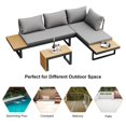 thumbnail image 5 of Glavbiku 2 Seater Sectional Outdoor Sofa Set with Side Table,4 Seater Patio Furniture Set,Gray, 5 of 14