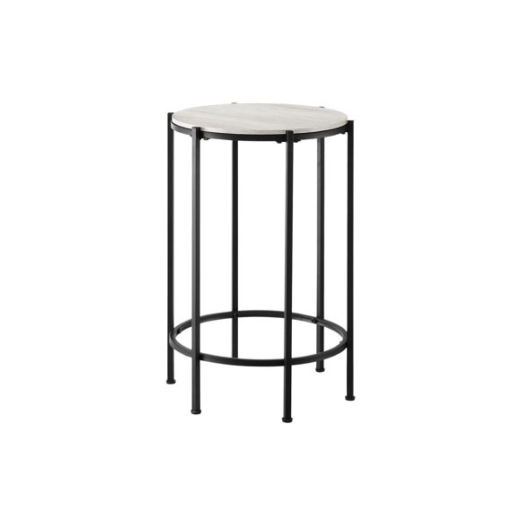 Monarch Specialties Accent Table, 2 Tier, End, Side Table, Nightstand, Bedroom, Narrow, Lamp, Storage Drawer, Brown Veneer, Antique White Veneer, Traditional