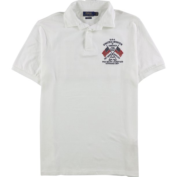Ralph Lauren - Polo de rugby para hombre, color blanco, extragrande Ralph Lauren polo, rugbi