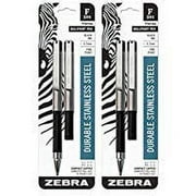 Zebra Pen F-301 Compact Ballpoint Pens, Medium Point, 0.7 mm, Black Ink, 4 Count, 2 Pack
