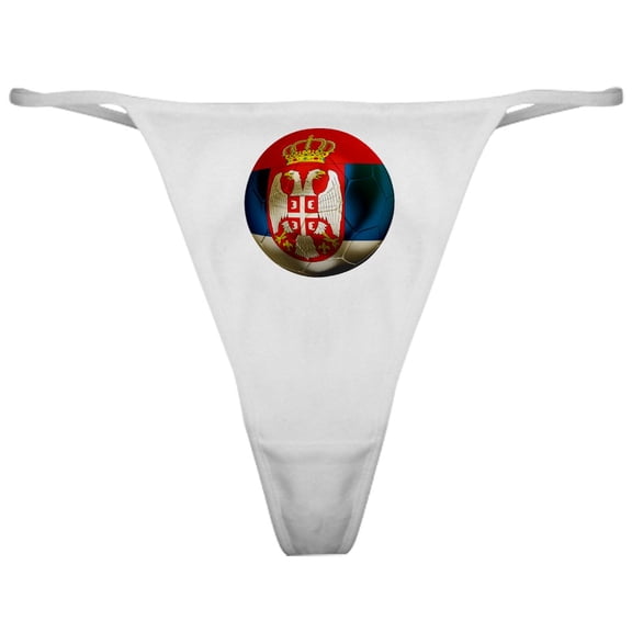CafePress - Serbia Football Classic Thong - Women's Novelty Thong Panties Underwear