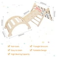 thumbnail image 5 of Toddler Indoor Gym Playset, 5-in-1 Wooden Climbing Toys, Triangle Folding Climbing for Climbing & Sliding for Boys and Girls, 5 of 12