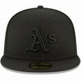 thumbnail image 2 of Men's New Era Black Athletics Primary Logo Basic 59FIFTY Fitted Hat, 2 of 4