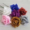 thumbnail image 4 of Lot de 50 bouquets de Roses Dorées Simulées avec Tiges, 4 of 9