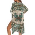 thumbnail image 5 of HELLHERO Loose Bathing Suit Cover Up for Beach Polyester Casual Swimsuit Coverup Butterfly Mandala, 5 of 6