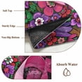 thumbnail image 6 of Round Rugs 8Ft, Pink Ribbons Round Area Rug Washable Indoor Throw Carpet, Butterfly Graffiti Flowers Vintage Buffalo Plaid Large Non Slip Circle Rug for Kids Room RV Home Decor Aesthetic, 6 of 8