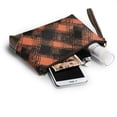 thumbnail image 6 of Leather Clutch 8 X 5. 5 In Wrist Strap And Hand Bag Easy To Carry Lightweight Waterproof And Durable Argyle Plaid Darksalmon_1, 6 of 6
