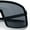 Shiny Black - Black, variant on Classic Mens Oversized Shield Wrap Around MTB Sport Plastic Sunglasses Blue - Black