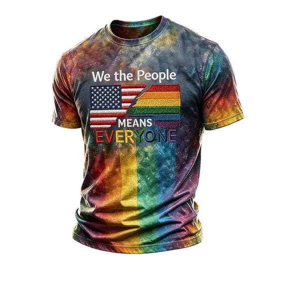 Havenx Mens Patriotic T Shirts Short Sleeve Rainbow Print Shirt Crew Neck American Flag Design T-Shirts 250 Years Of Freedom Cross Patriotic Blouses,Fluorescence Yellow 4XL