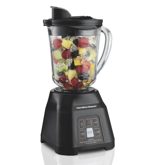 Hamilton Beach Smoothie Smart Blender, Glass Jar, 40 fl oz., New, Black,  56207