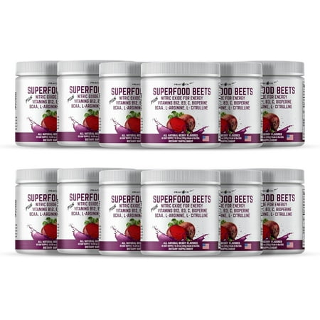 Peacock Max Organic Beetroot Powder Supplement – 10.59 oz (Pack of 12), Nitric Oxide Booster for Circulation & Heart Health