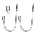 thumbnail image 4 of Drapery Hook, Electroplating 2Pcs Curtain Hook  For Office For Bedroom For Home Silver, 4 of 8