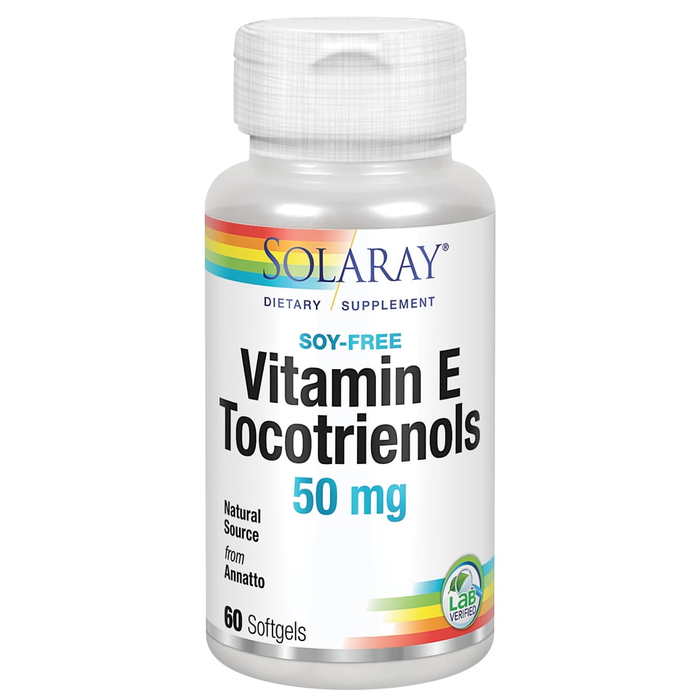 Solaray Vitamin E Tocotrienols 50mg Healthy Cardiovascular & Brain Function Support Soy Free