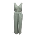 thumbnail image 1 of Vestido Ocean Pacific para Mujer Tipo Lino Jumpsuit, Cuello V con Bolsas Laterales Verde Talla G, 1 of 4