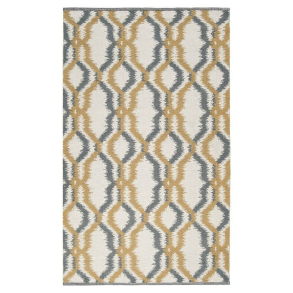 Surya JNP-5001 Flat-Weave Area Rug - Ivory / Mustard