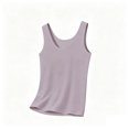 thumbnail image 5 of IUYRTFE Women's Sleeveless Round Neck Tank Top Stretch Fitted Basic Camisole for Layering and Daily Wear, 5 of 7