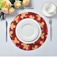thumbnail image 5 of GZHJMY Christmas Gingerbread Round Placemats Non-Slip Heat Resistant Placemat for Dining Table Kichen Party Table Diameter Decor 15.4 inch Set of 6 Table Mat, 5 of 7