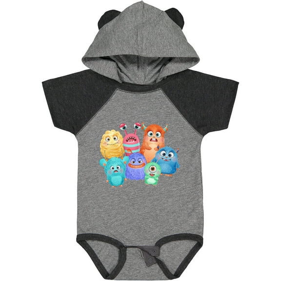 Inktastic Halloween Monsters Boys or Girls Baby Bodysuit