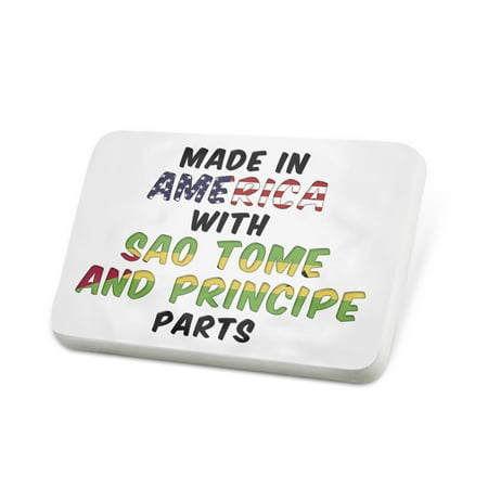 Porcelein Pin Made in America with Parts from Sao Tome and Principe Lapel Badge – NEONBLOND