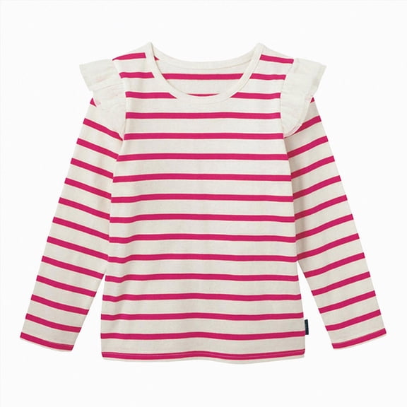 NIEWTR Toddler Child Fall Winter Tops Clothes Toddler Boys Long Sleeve Shirts Girls Cotton Crewneck T-Shirts Kids Basic Soft Tee Tops(A-Light Pink,3-4 Years)