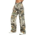 thumbnail image 4 of Camo Pants Women High Waist Wide Leg Casual Y2K Camouflage Overalls Loose Elastic Waist Straight Jeans, 4 of 5