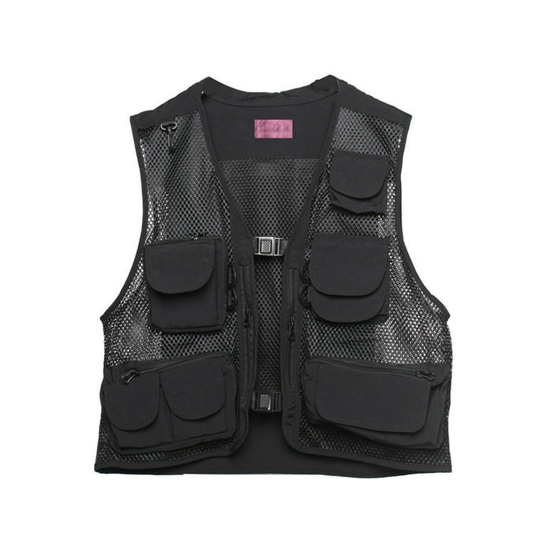AnQingLueLv Techwear Black Cargo Biker Vest Without Sleeve AnQingLueLv Techwear Black Cargo Biker Vest Without Sleeve