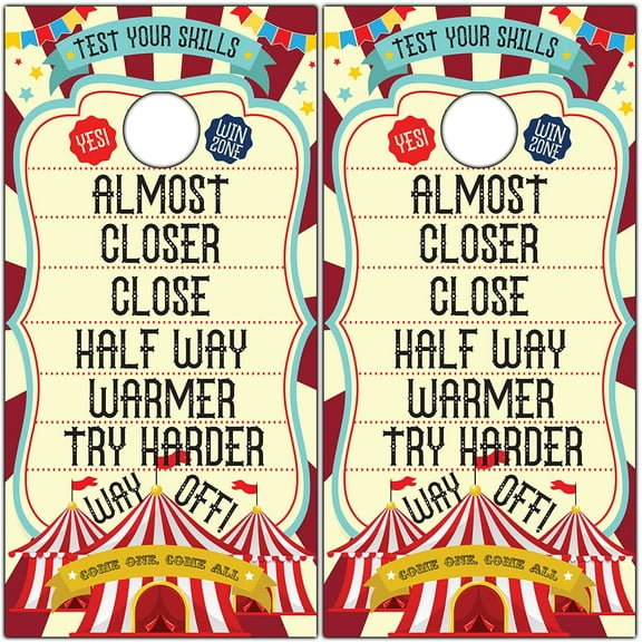 Cornhole Board Wraps and Decals Cornhole Wraps for Boards Set of 2 Corn Hole Decal, Skins Professional Vinyl Cornhole Decal for Boards Covers Sticker Cornhole Vinyl Wraps (Carnival Corn Hole Wrap)