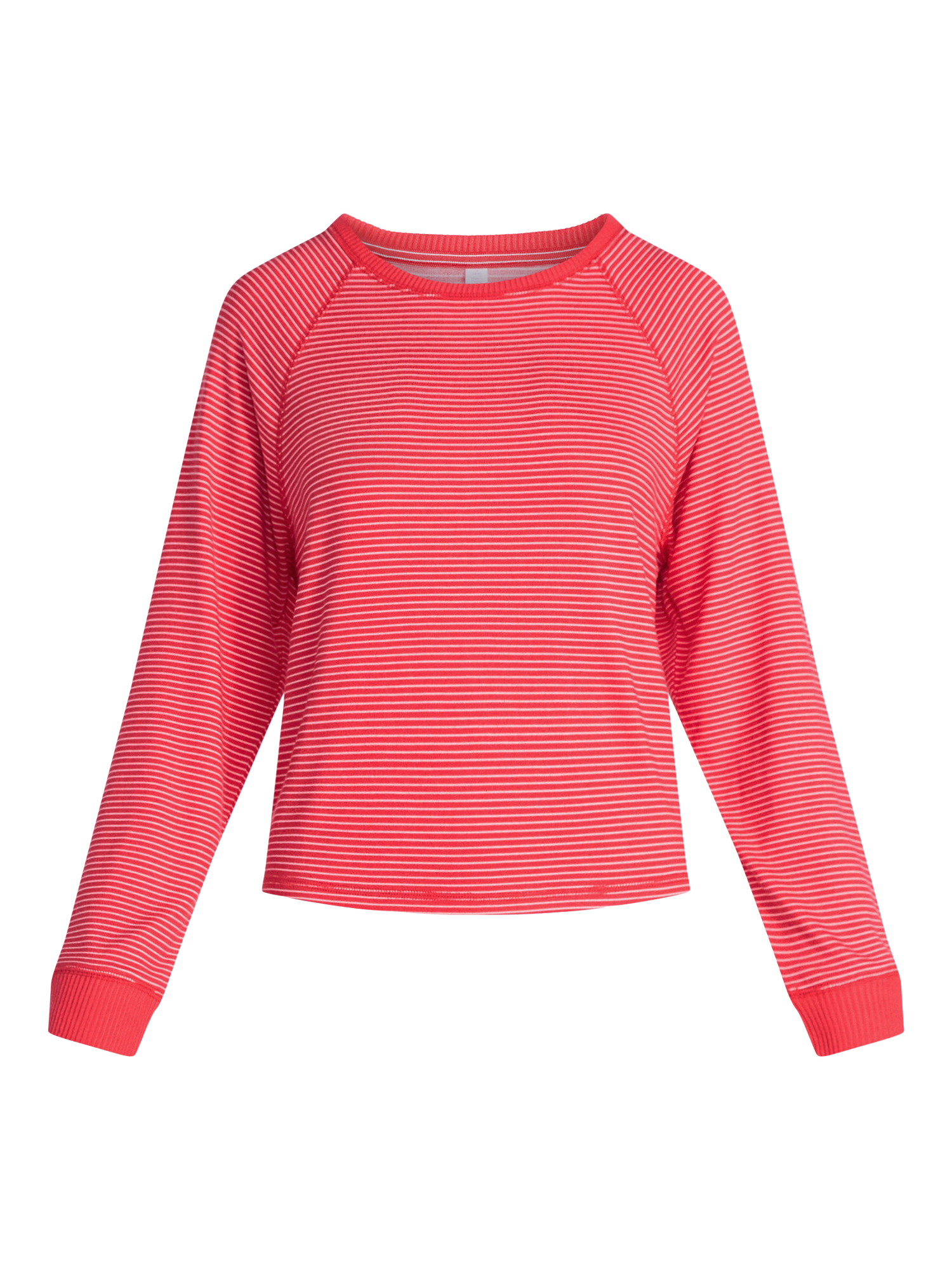 Joyspun Women's Cozy Lounge Collection Hacci Knit Long Sleeve Sleep Top, Sizes XS to 3X