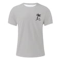 thumbnail image 4 of Mens Polos Shirts Print Short Sleeve Crew Neck Comfort Plus Size Mens Clothing,Light Gray,XS, 4 of 4